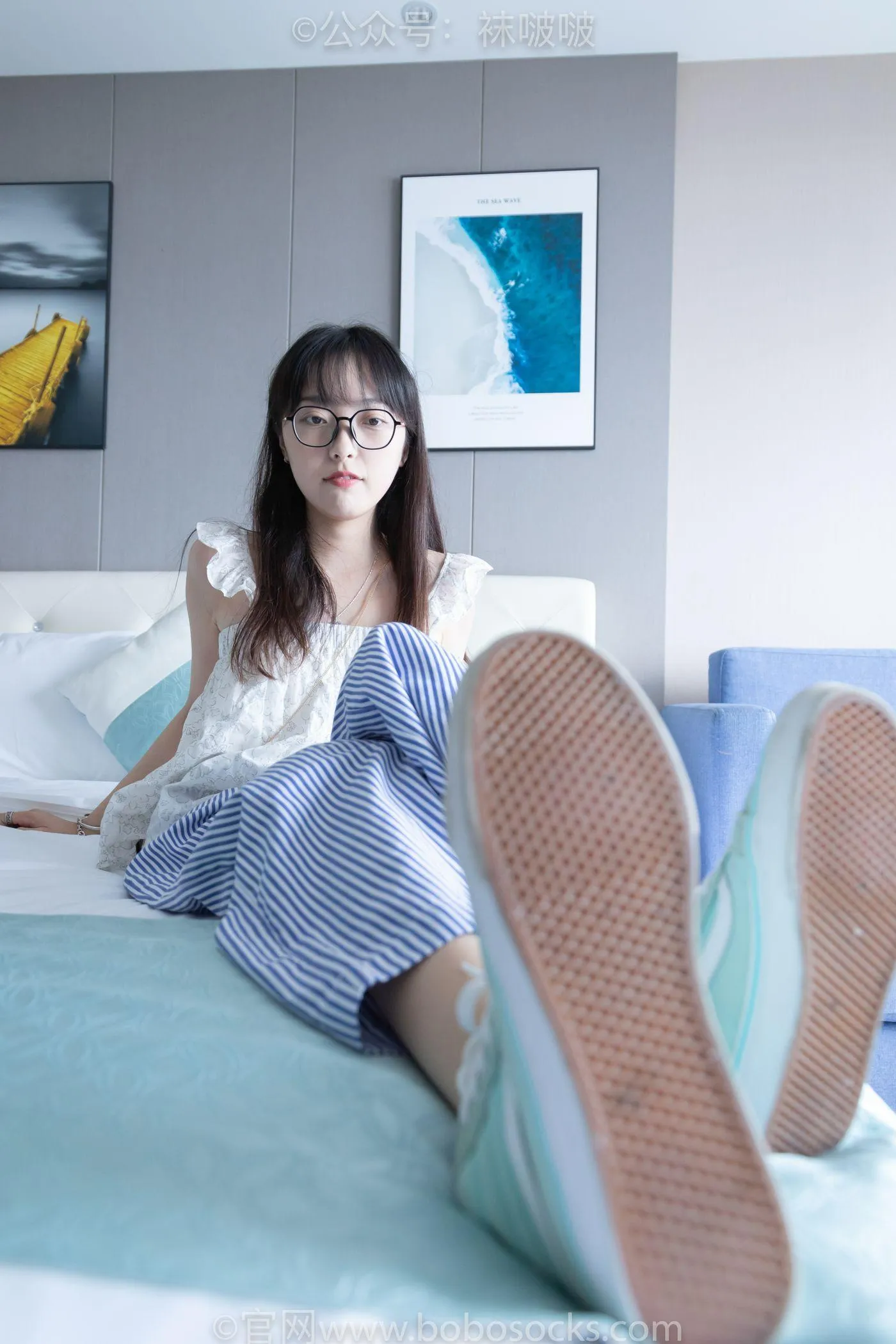 [BoBoSocks袜啵啵]NO.027 稚予- vans、白色棉袜、肉丝 [136P]插图1